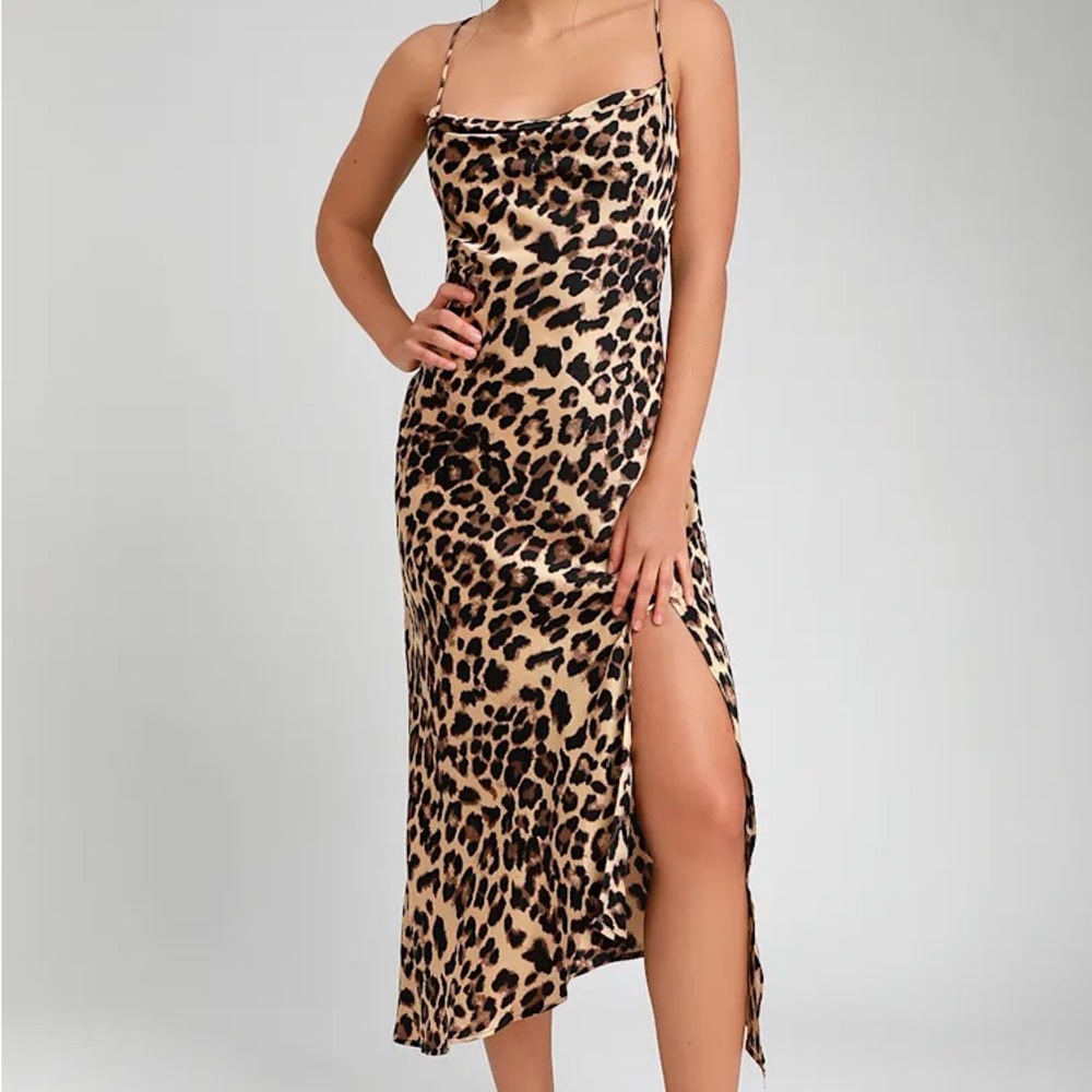 Astr Leopard Print Dress